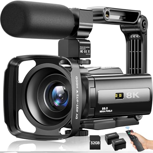 8K Video Camera Camcorder 88MP UHD WiFi 18X Digital Zoom IR Night Vision 3.0'' Touch Screen L19457