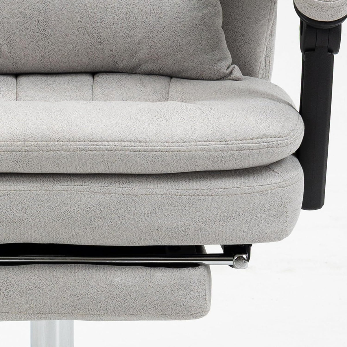 Light Gray Swivel Reclining PU Leather Office Chair Q2661