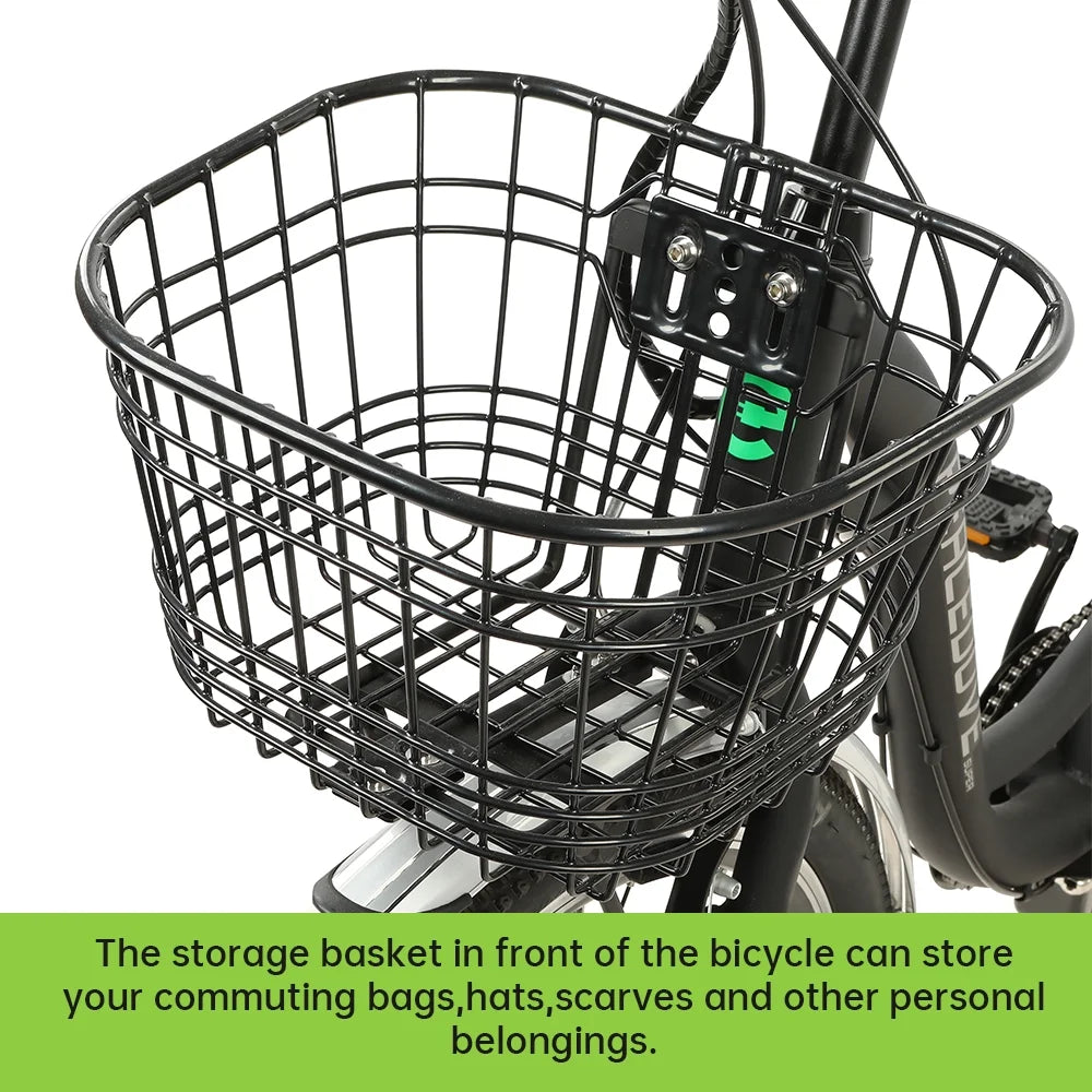 350 W 26" Step Through Electric Bicycle with Basket C3541