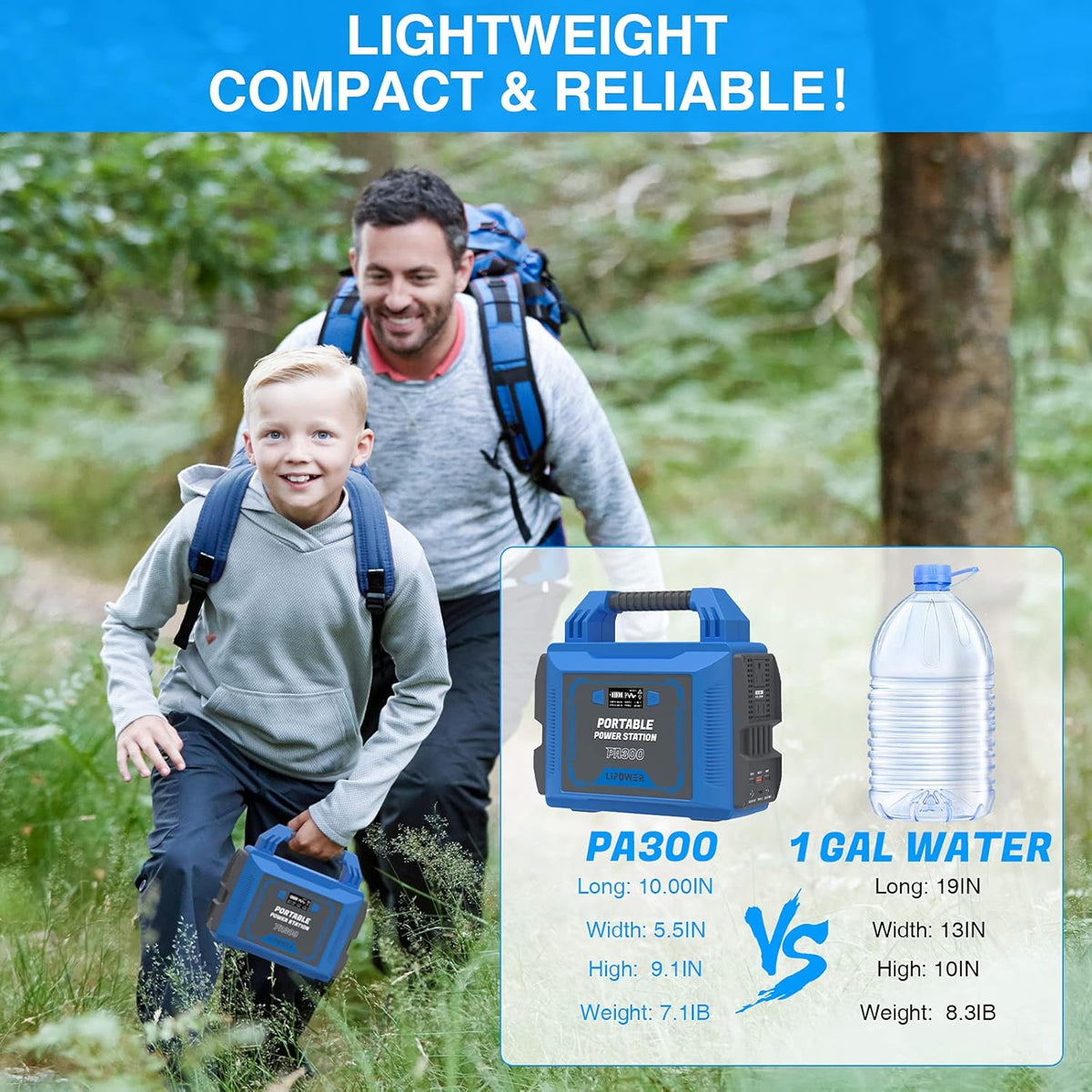 300W 296Wh 80000mAh Portable Power Station with AC Outlet M404