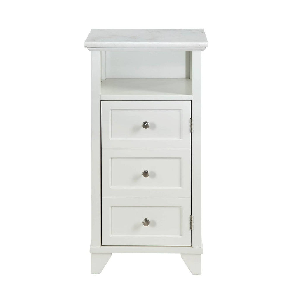 1 Cubby Wooden Cabinet with Marble Top A60471