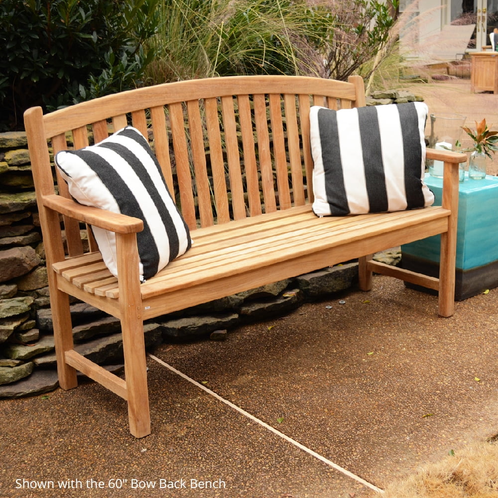 Grade A Teak 71in Bow-Back Bench W5841