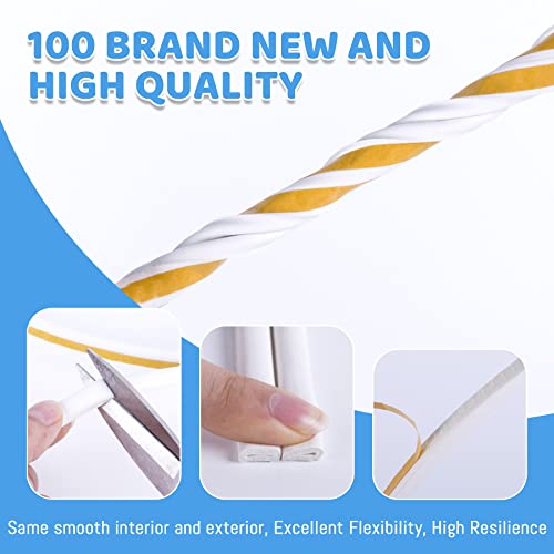 White Self-Adhesive Rubber Weather Stripping P5228