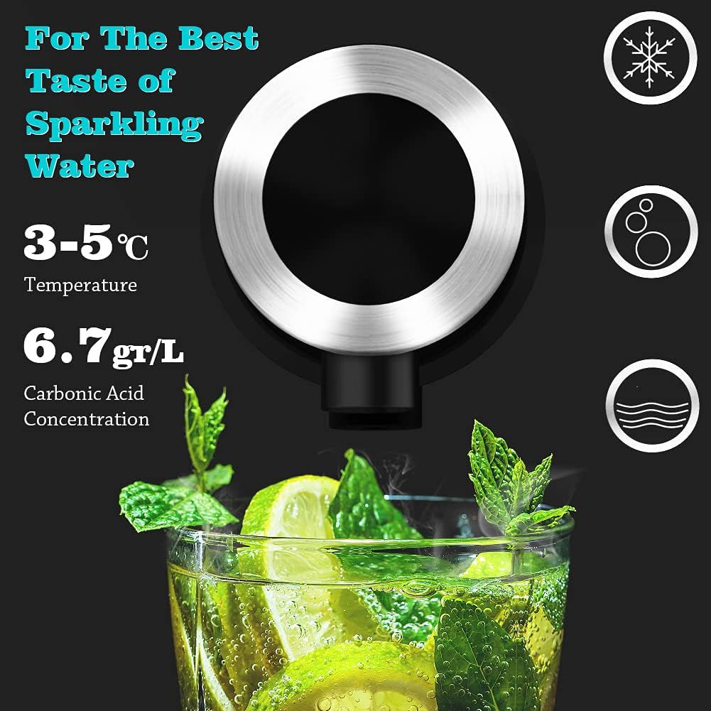 Black Countertop Sparkling Water Maker J159104
