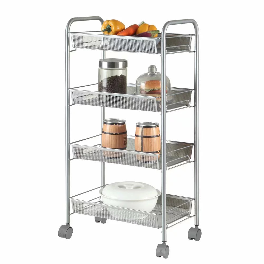 4 Tier Slim Rolling Storage Cart M629
