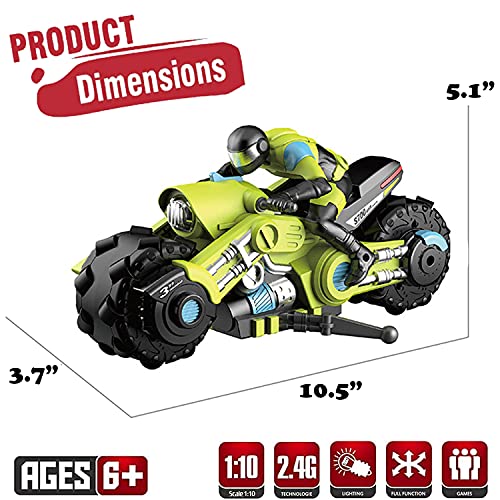 2.4Ghz RC Stunt Drift Motorcycle with 360° Spinning Wheels Z8291