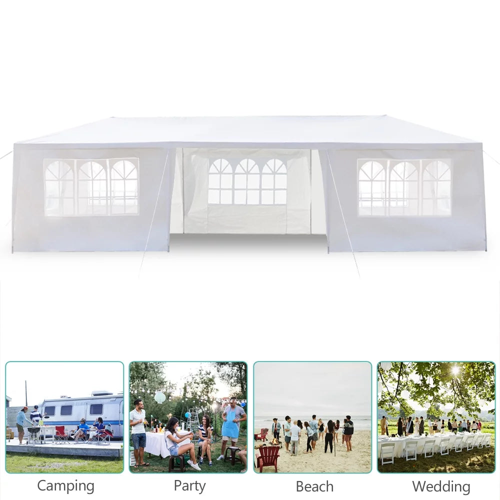 10' x 10' Waterproof White Canopy Tent M8273