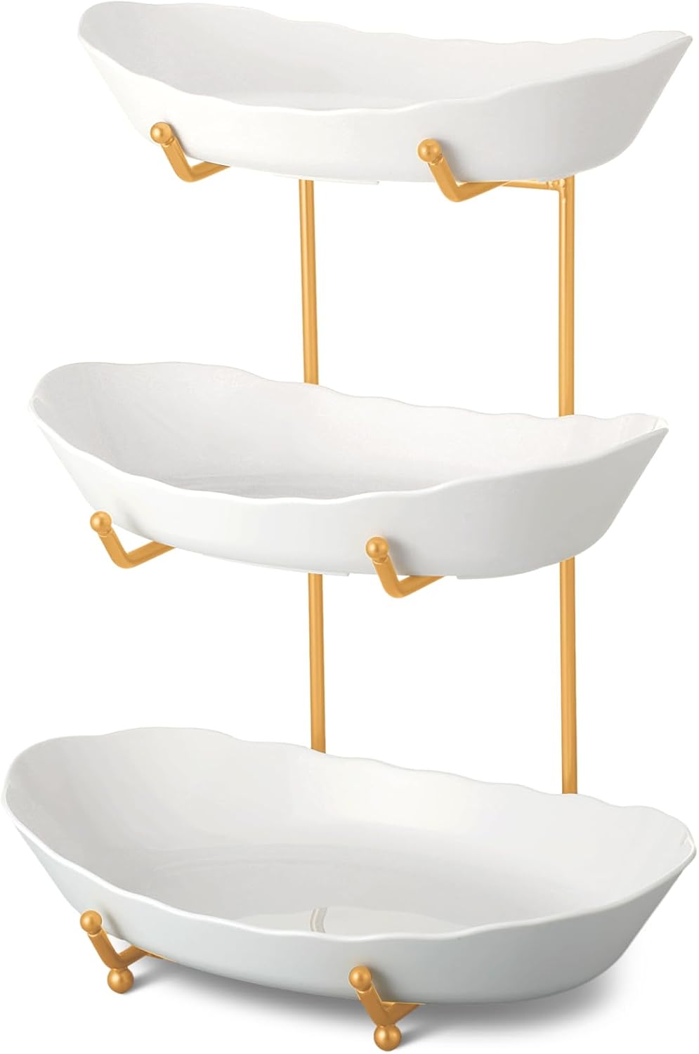 3 Tier Acrylic Fruit Bowl with Metal Rack I13240
