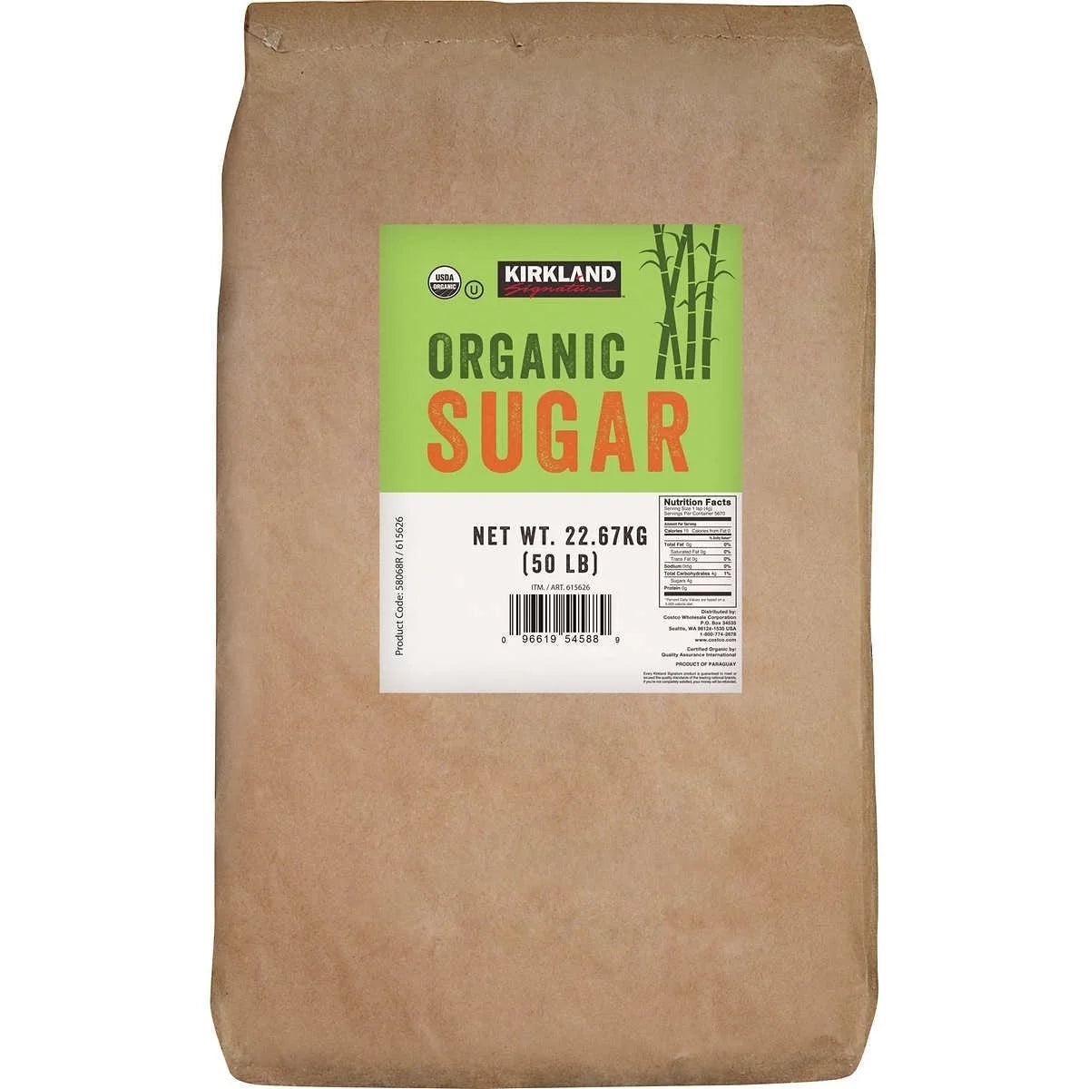 Organic Cane Sugar 50 Pounds V1985