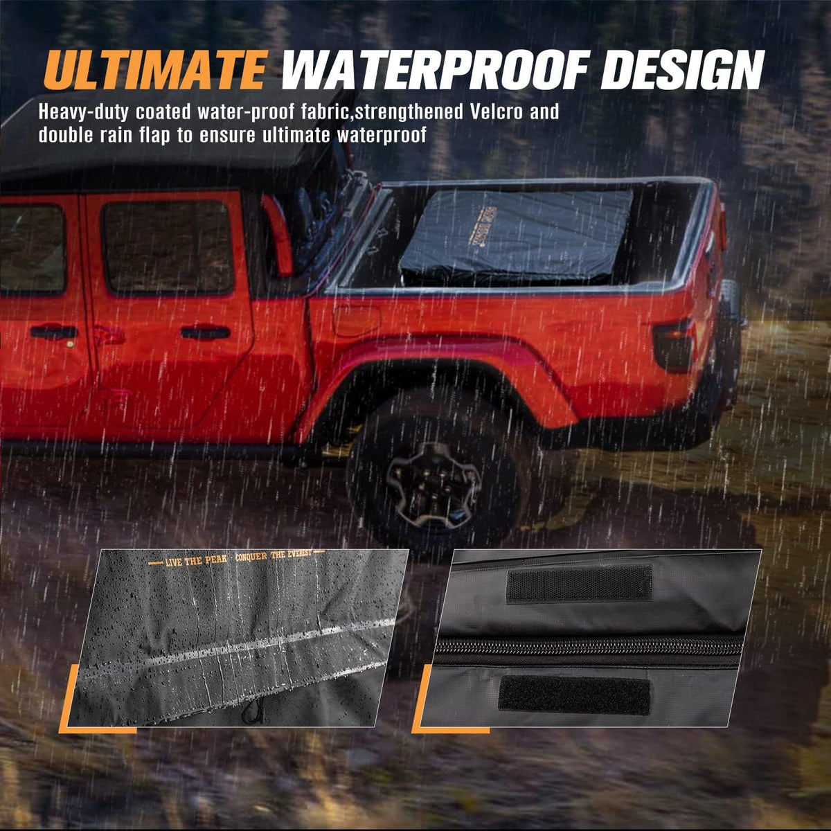 100% Waterproof Heavy Duty Truck Bed Storage Bag, 50 L x 40 W x 22 H D3771