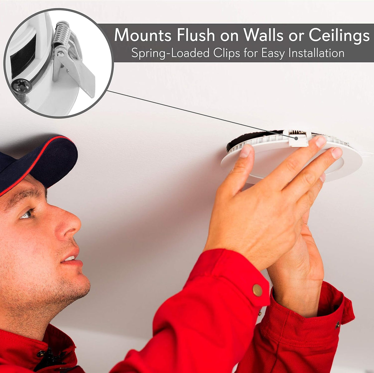 3.5” 2-Way Full Range Bluetooth Ceiling Wall Mount Speakers with LED Light Aluminum Frame Housing X451