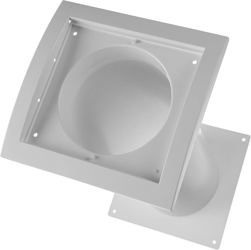 White Louvered Dryer Vent Hood with Pipe and Duct Connector, Pack of 2 X83013