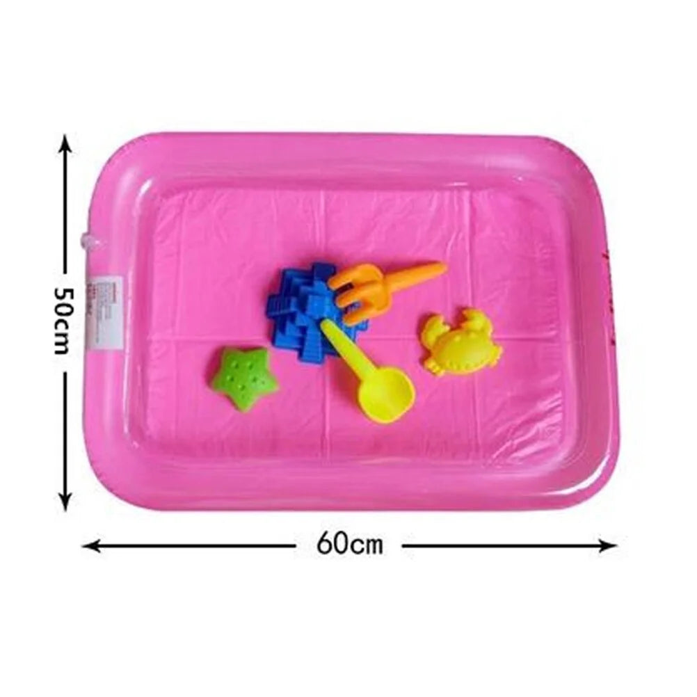 Pink Inflatable Kids Beach Sandbox Sand Toy Tray H669