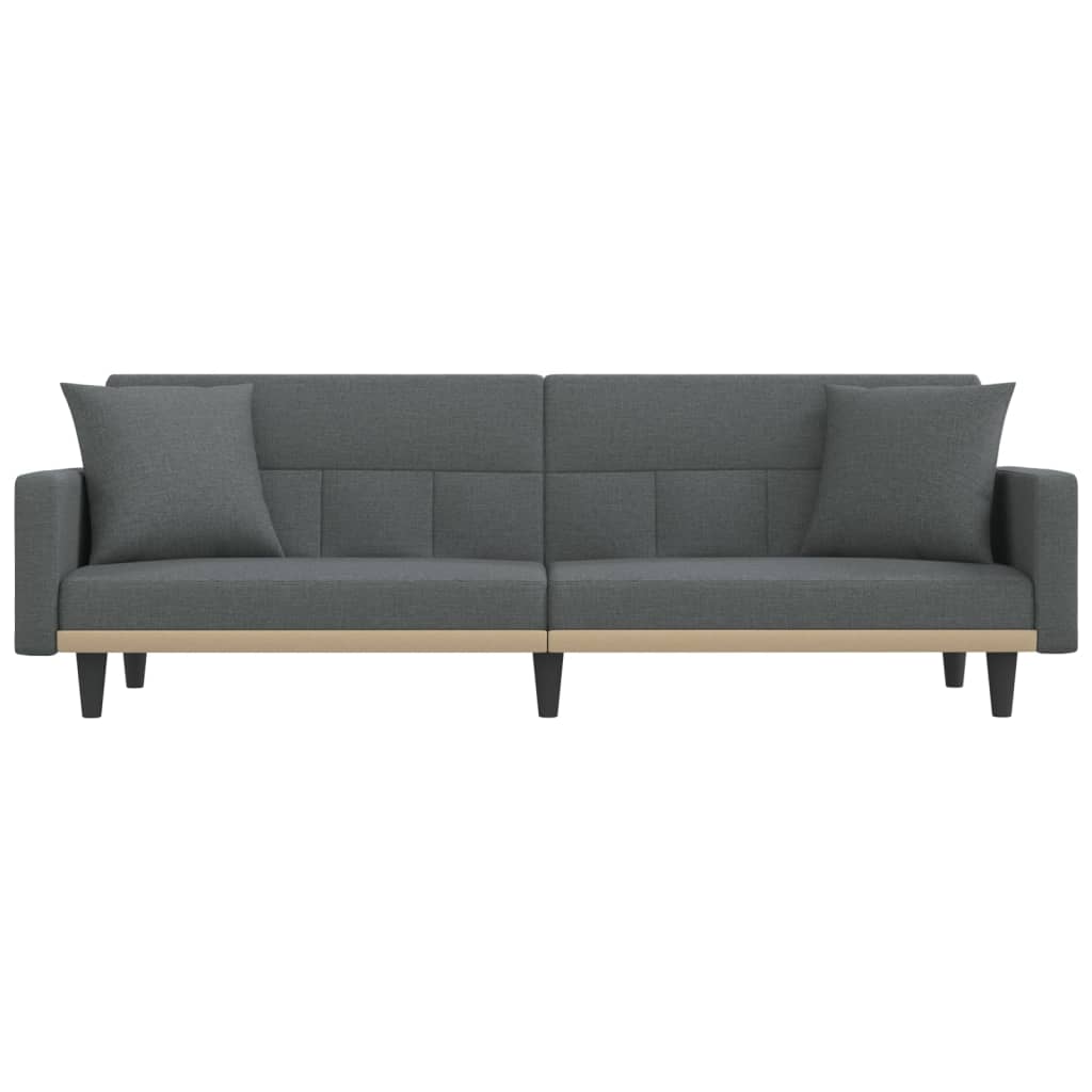 Dark Gray Fabric Sofa Bed with Cushions Z6341