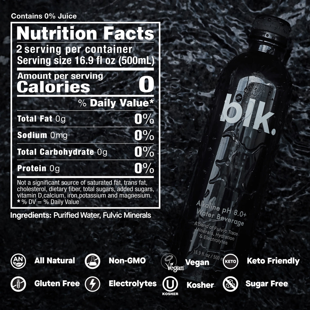 Water Infused with Fulvic Minerals, Essential Amino Acids, Trace Minerals, Alkaline Ph 8.0+, 1L (Pack Of 12) S618
