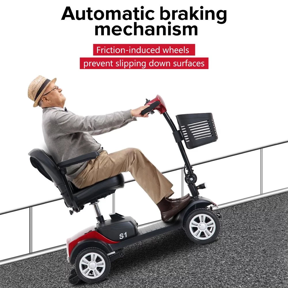 Heavy Duty 4 Wheel Electric Scooter with Swivel Seat B2230