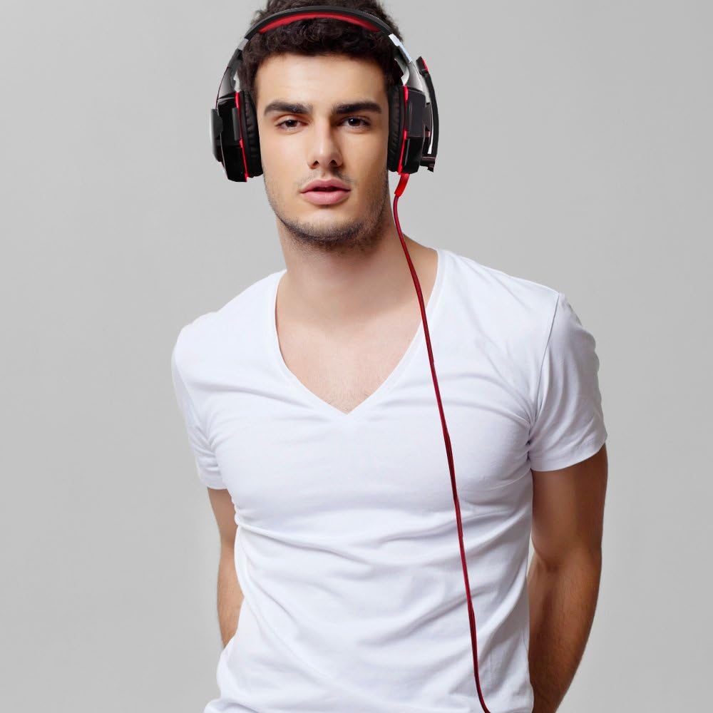 Comfortable 3.5mm Stereo Over-Ear Headphone Headband with LED Lighting O83890