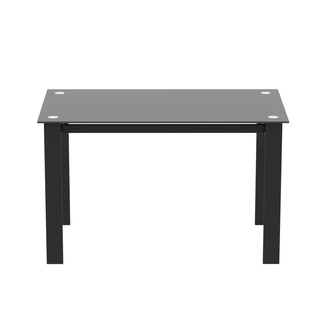 Black Rectangular Tempered Glass Dining Table R780
