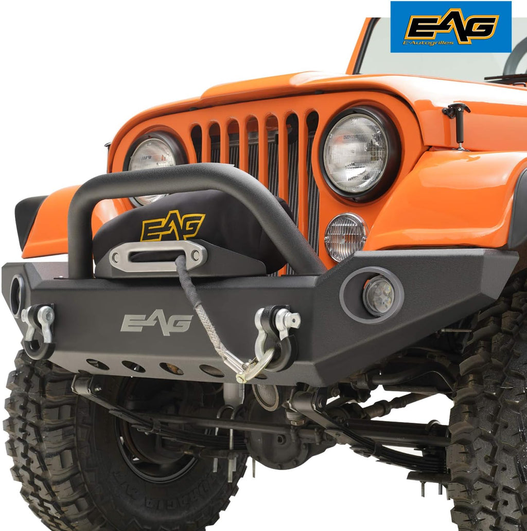Full Width Front Bumper with LED Lights and Rear Bumper with Tire Carrier F4421