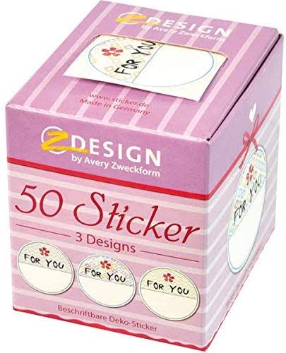 Multi-Coloured Round Gift Stickers, Pack of 50 W17443