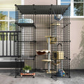 Outdoor Cat House Enclosure with Large Enter Door N25945