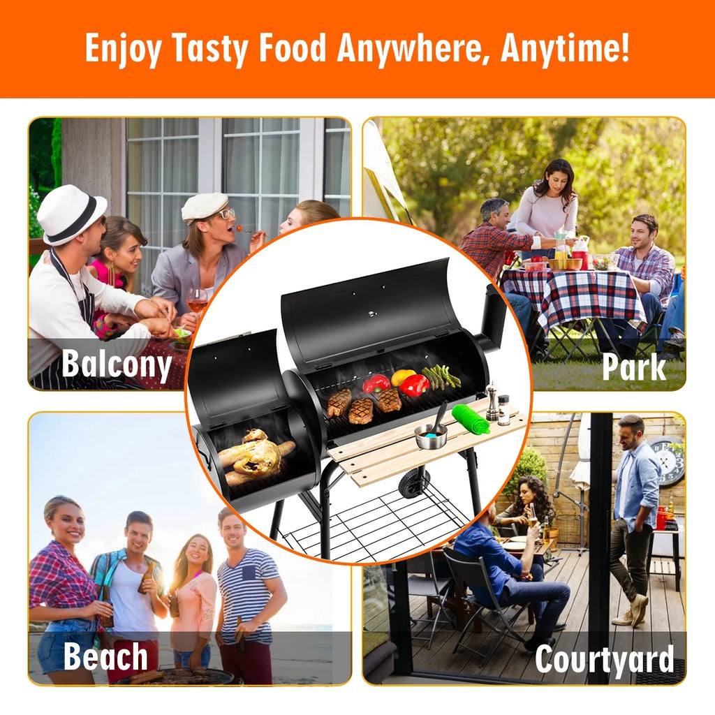 Outdoor Charcoal BBQ Grill Smoker M16425
