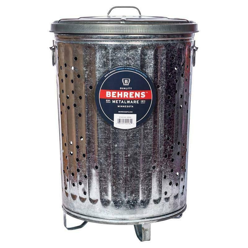 20 Gallon Galvanized Metal Garbage Bin L9551