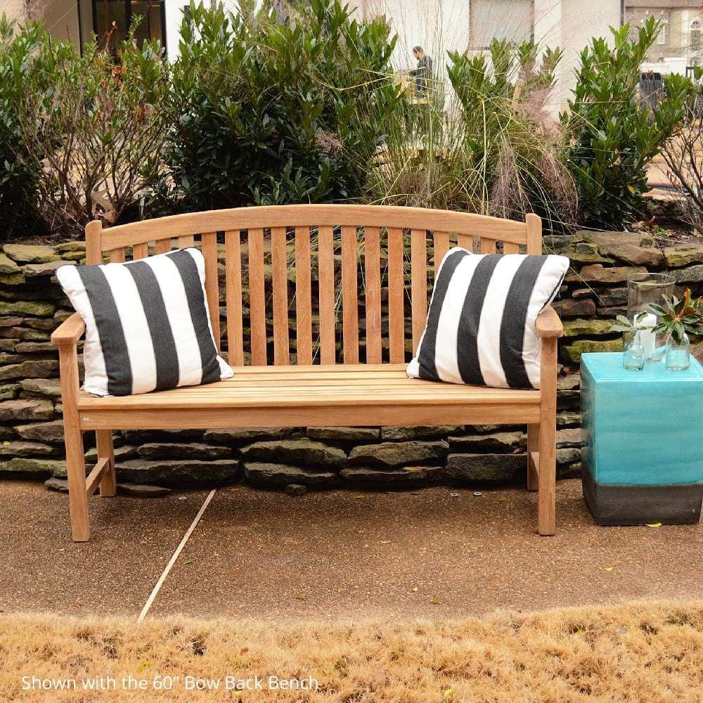 Grade A Teak 71in Bow-Back Bench W5841