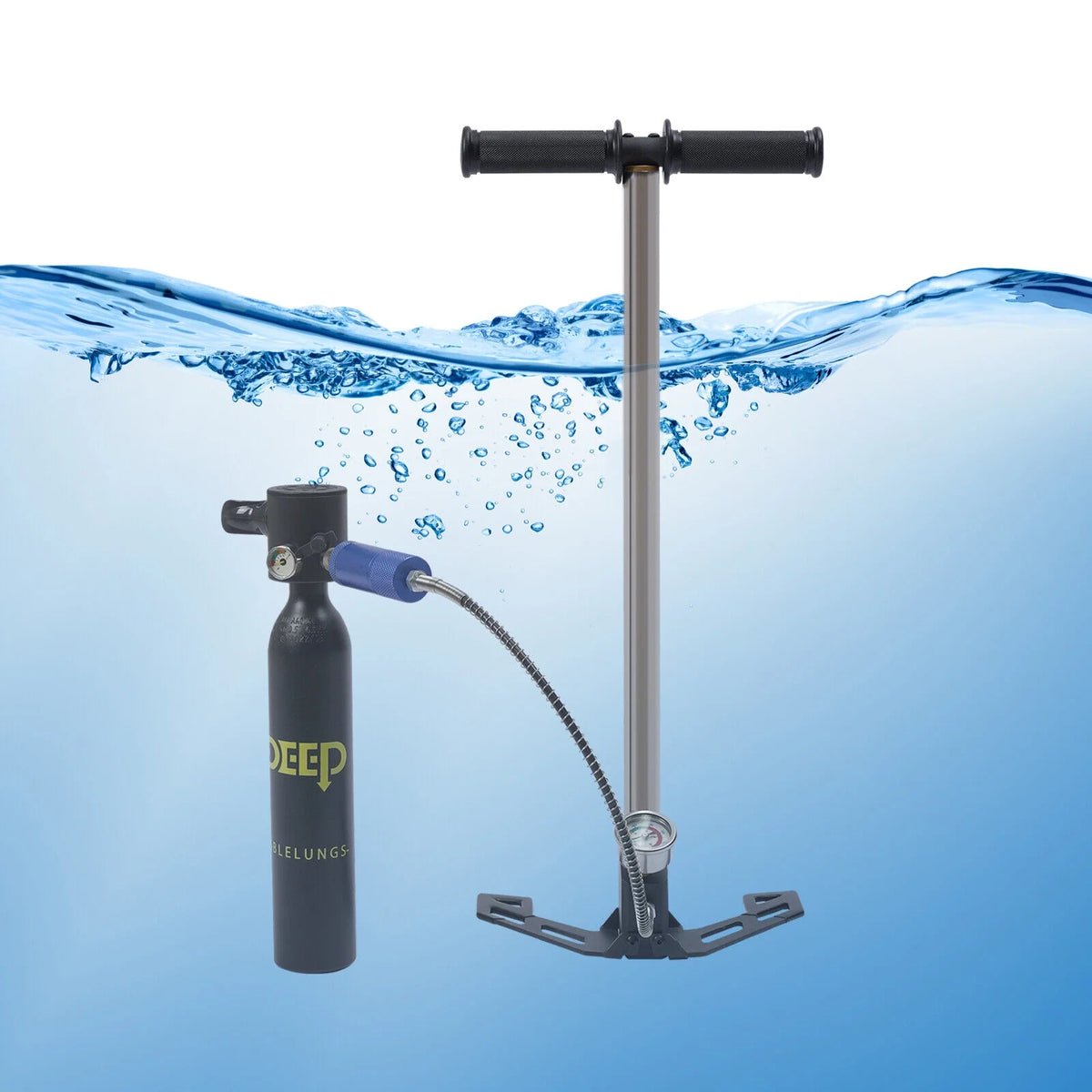 0.5L Oxygen Tank 4500PSI High Pressure Pump Mini Scuba Diving Equipment Tool Kit J9517