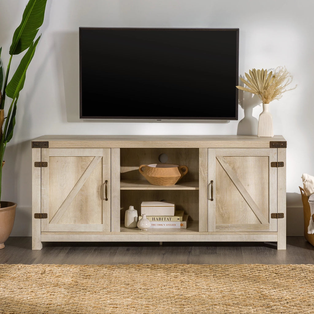 Modern Farmhouse Barn Door TV Stand N460