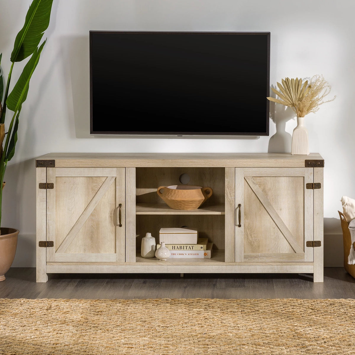 Modern Farmhouse Barn Door TV Stand N460