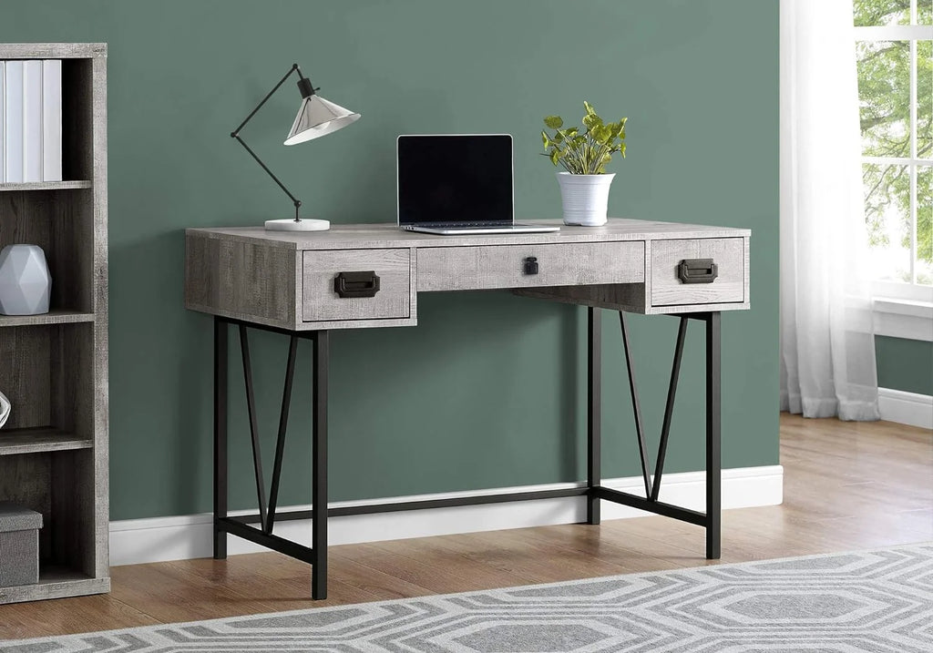 Laptop Table with Drawers Metal Legs Computer Desk X58803