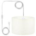 15Ft Rope Cord Hanging Lamp Fixture with On/Off Switch, White G504