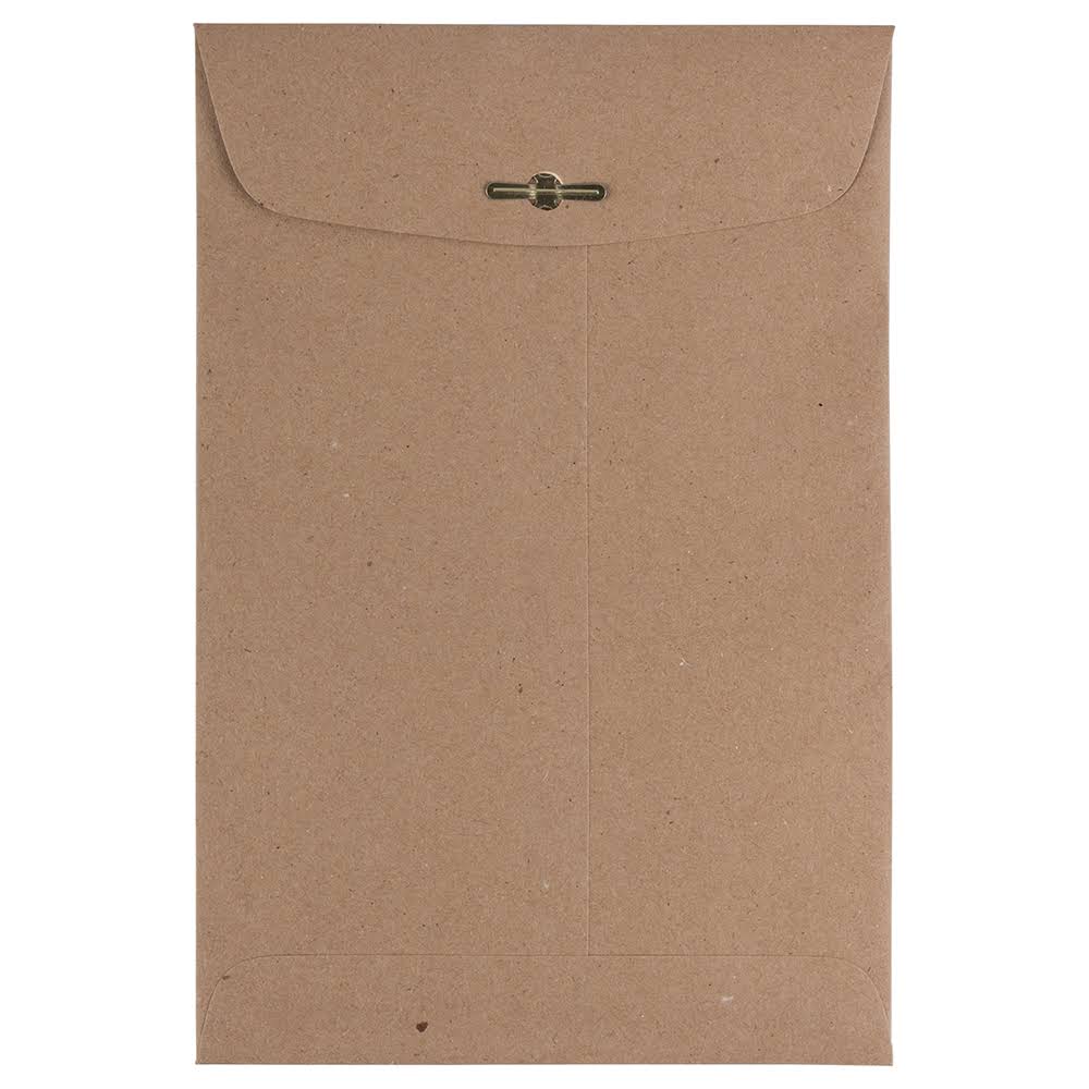 6 x 9 Brown Kraft Paper Catalog Envelopes with Clasp Closure, 100/Pack O271884