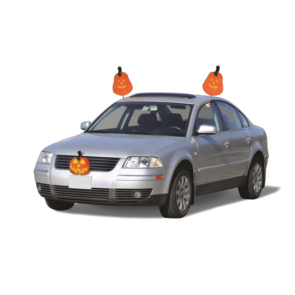 19" Orange and Yellow Pumpkins Halloween Car Decorating Kit R301
