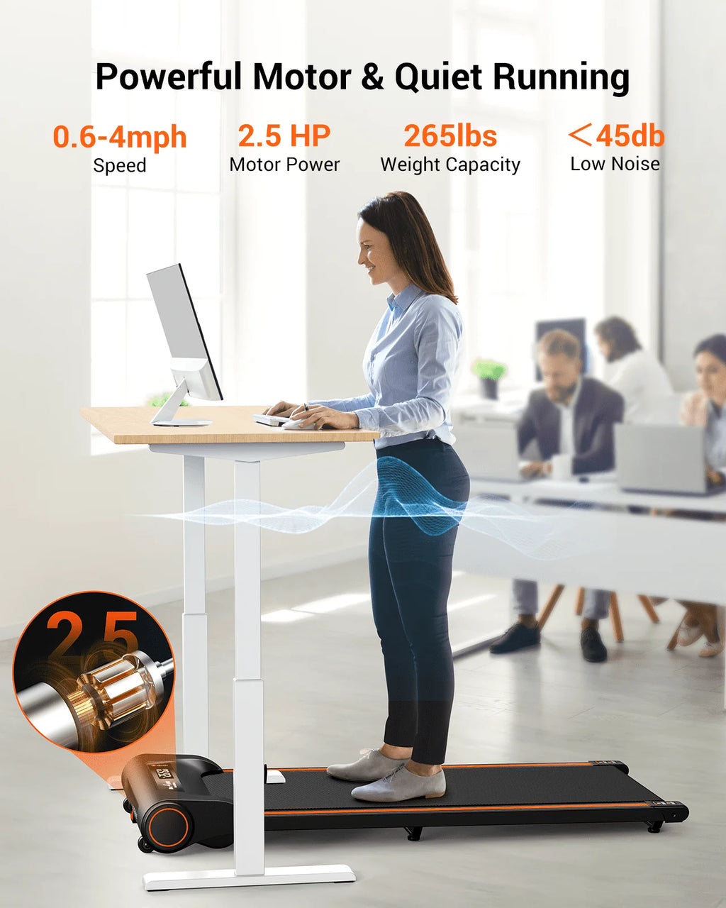 Under Desk Treadmill with Remote Control G8998