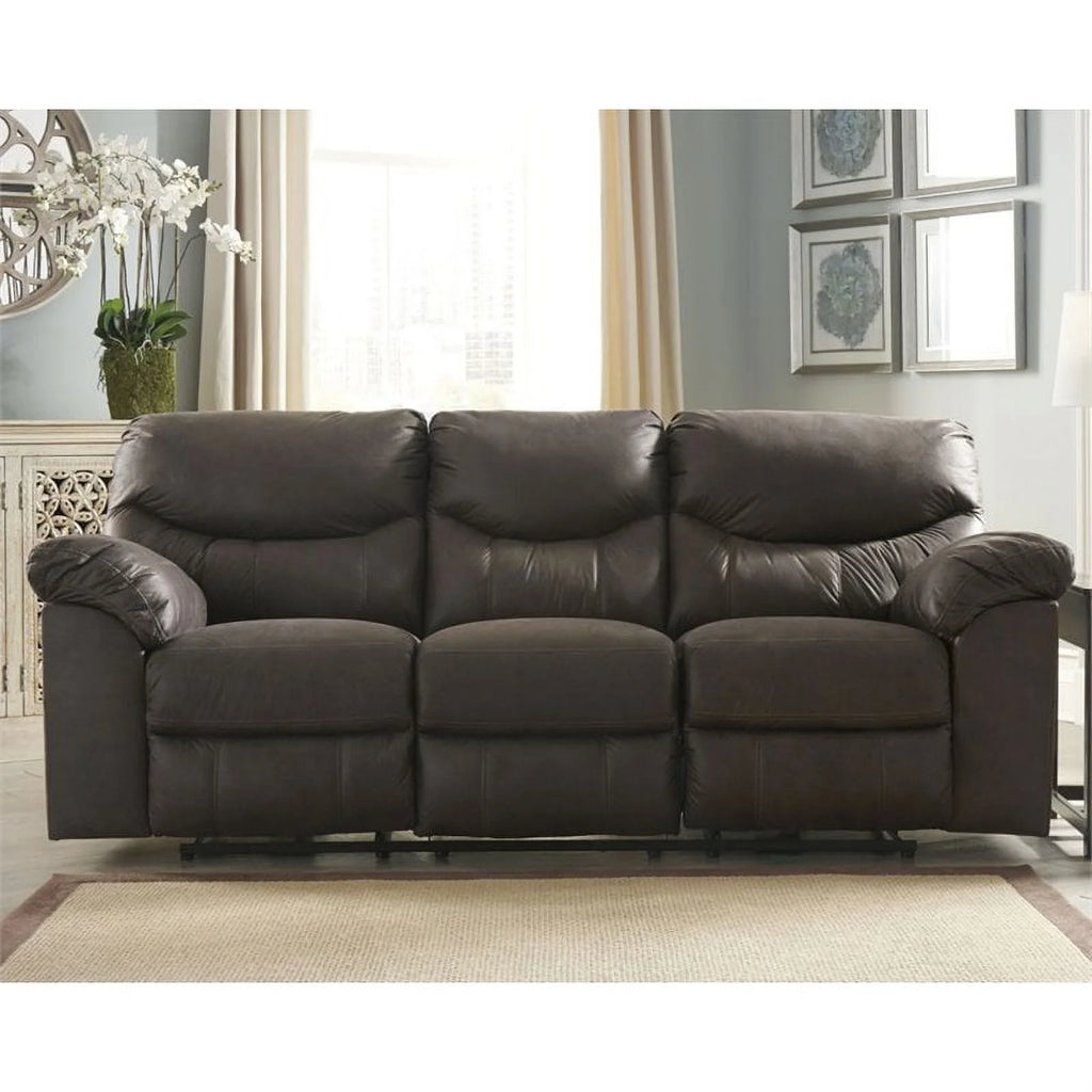 Fabric Reclining Sofa in Teak Brown O61115