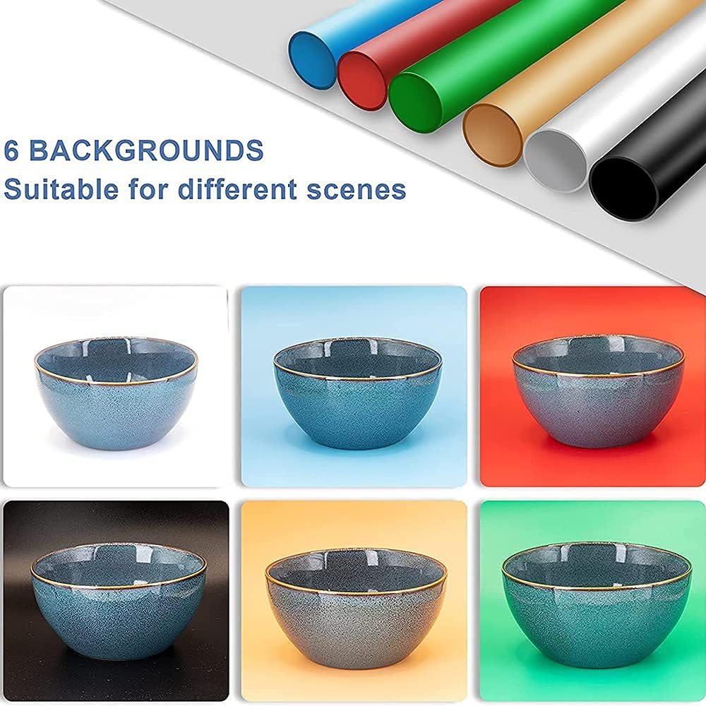 Portable Foldable 32 x 32 Inch Photo Studio Light Box with LED Lights and 3 Color Backdrops G4828