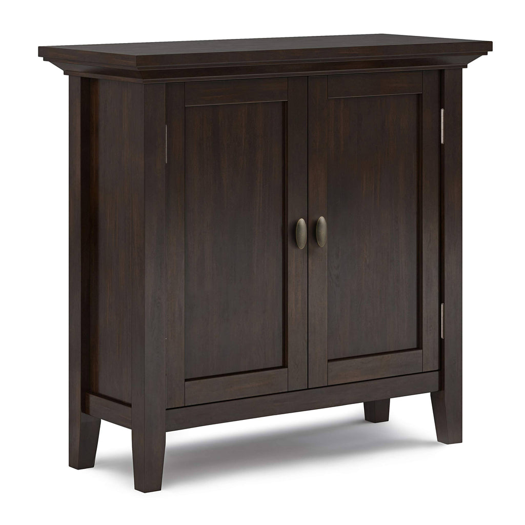 Solid Wood Low Storage Cabinet in Brunette Brown W99225