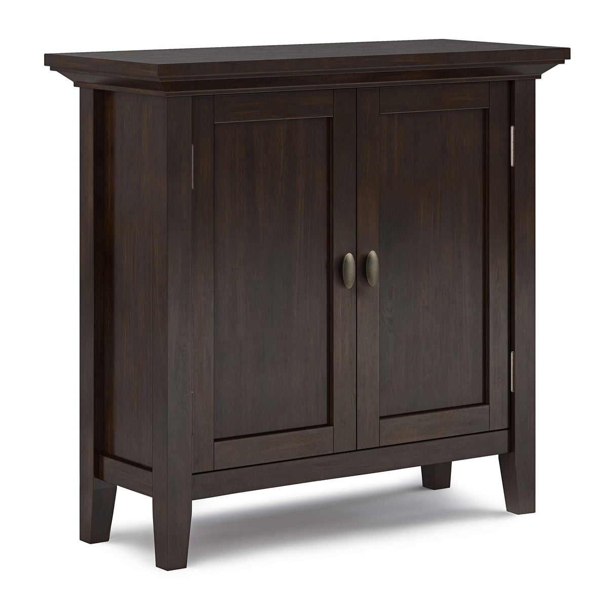 Solid Wood Low Storage Cabinet in Brunette Brown W99225