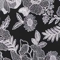 Black Floral Shift Dress Petites 2P S3243