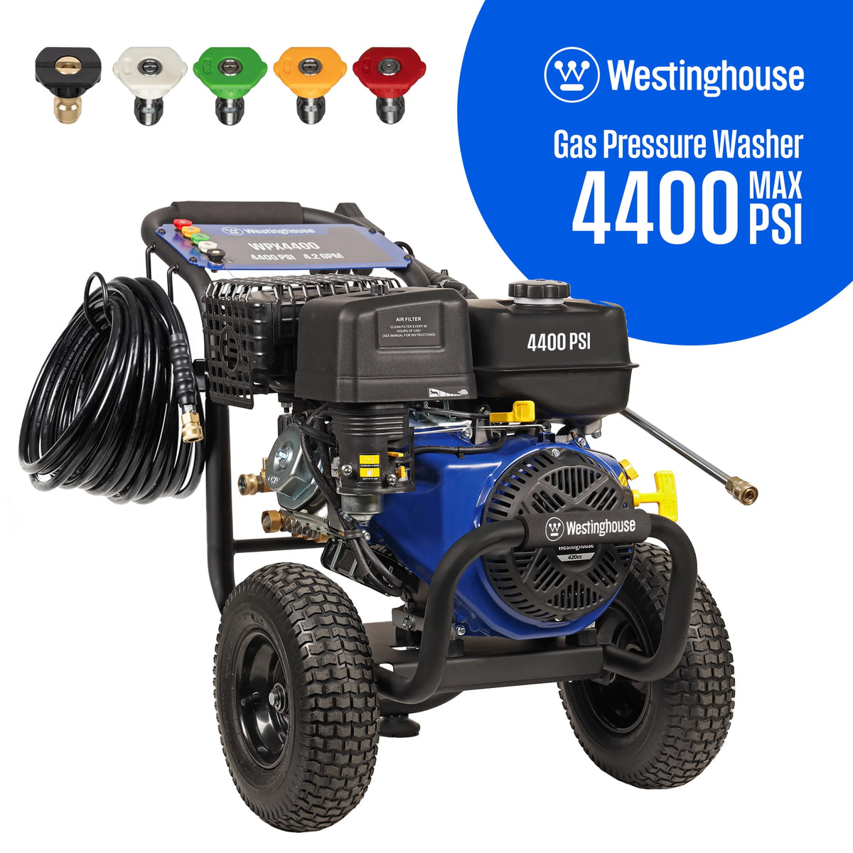 3200-PSI 2.5-GPM Gas Pressure Washer with 5 Nozzles J990