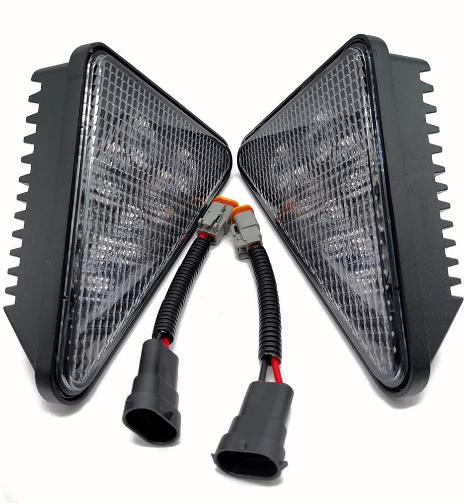 LED Headlight Assembly Kit, Triangle LED Work Light, 12V 30W Flood, Pack of 2 L358850