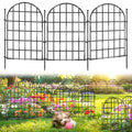 32.5 ft x 22 in 30 Panels Arched No Dig Metal Garden Fence C79626