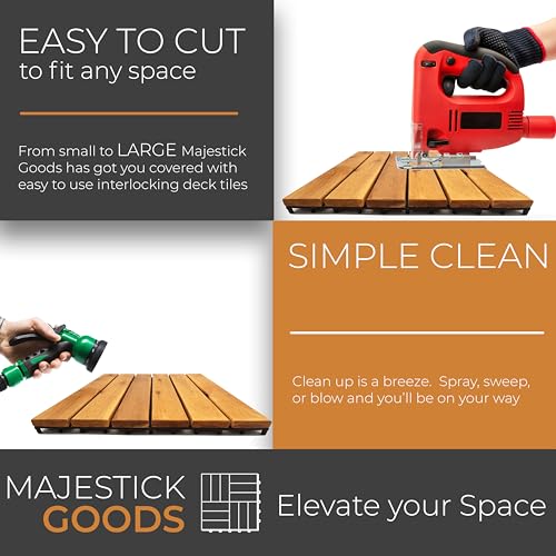 Interlocking Acacia Hardwood Deck Tiles 12 x 12 F203750