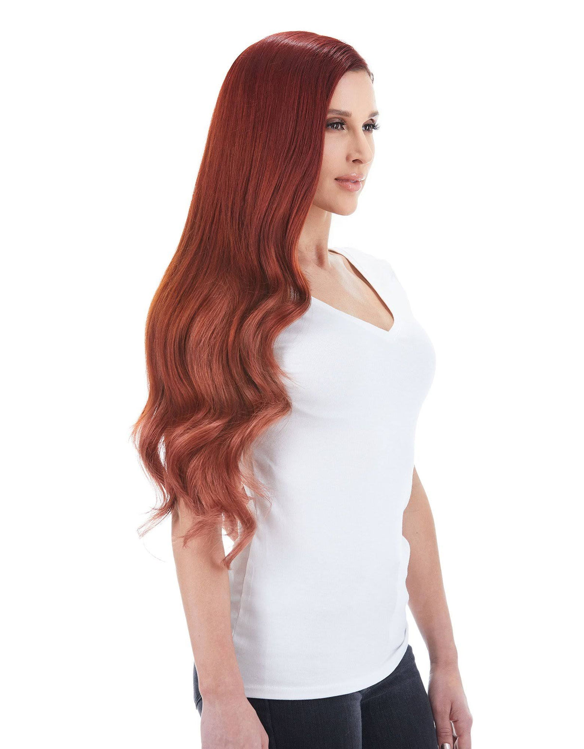 240g 24x22 Vibrant Red Hair Extensions D560552