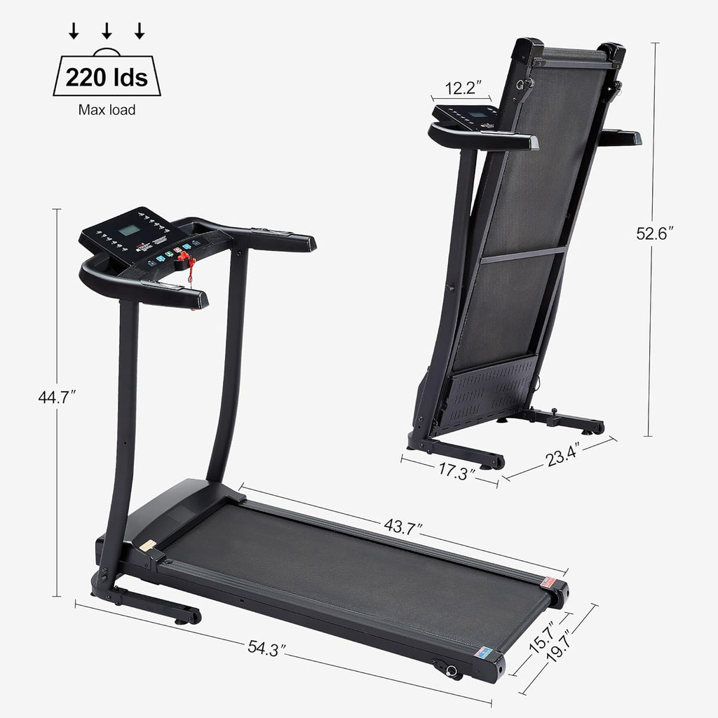 2.5 HP Folding Treadmill with 3-Speed Incline Adjustment S182454