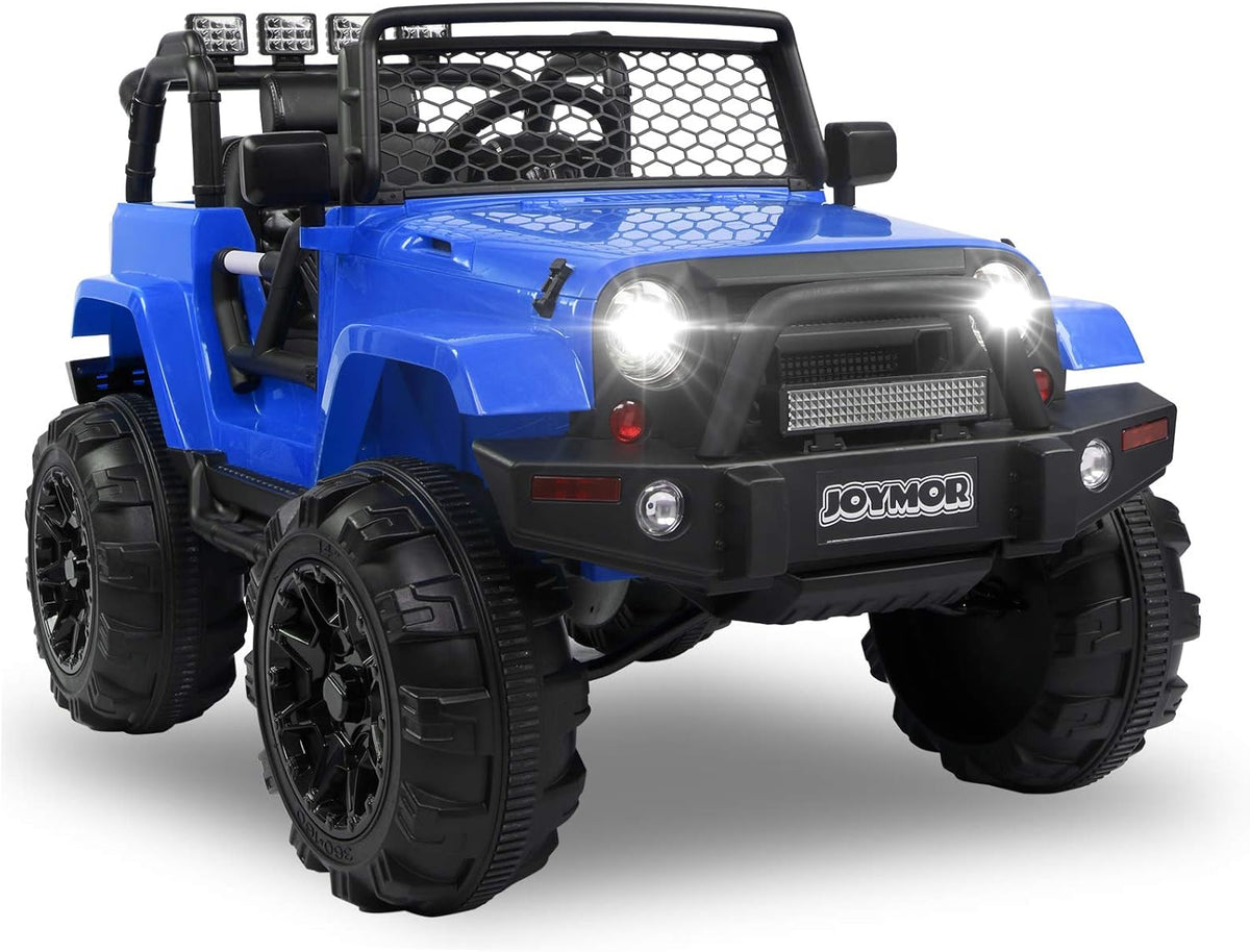 12V Kids Electric Ride on Truck with Parental Remote Control, Blue Q983