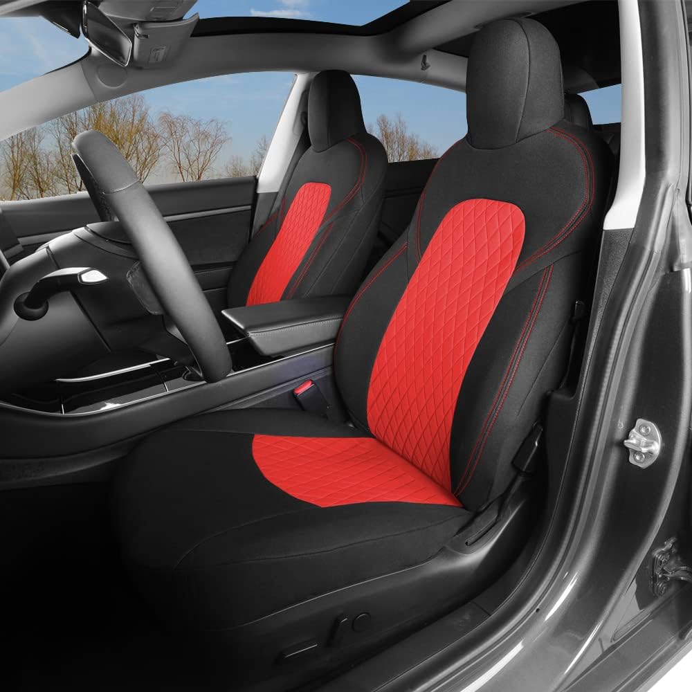 Car Seat Covers 2PCS Red and Black O763495