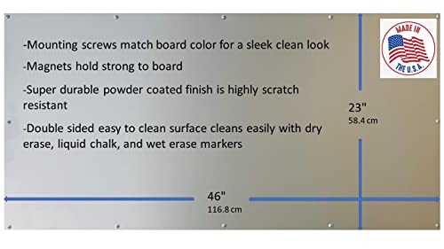 Metallic Silver 23x46 Magnetic Dry Erase Board X194193